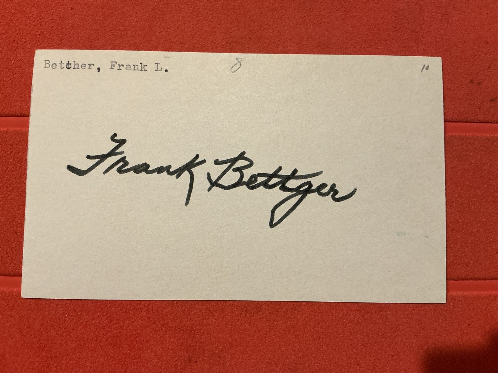 Frank Bettger 🔥🔥MLB Debut: 1910 St. Louis Cardinals🔥🔥Autograph 🔥🔥