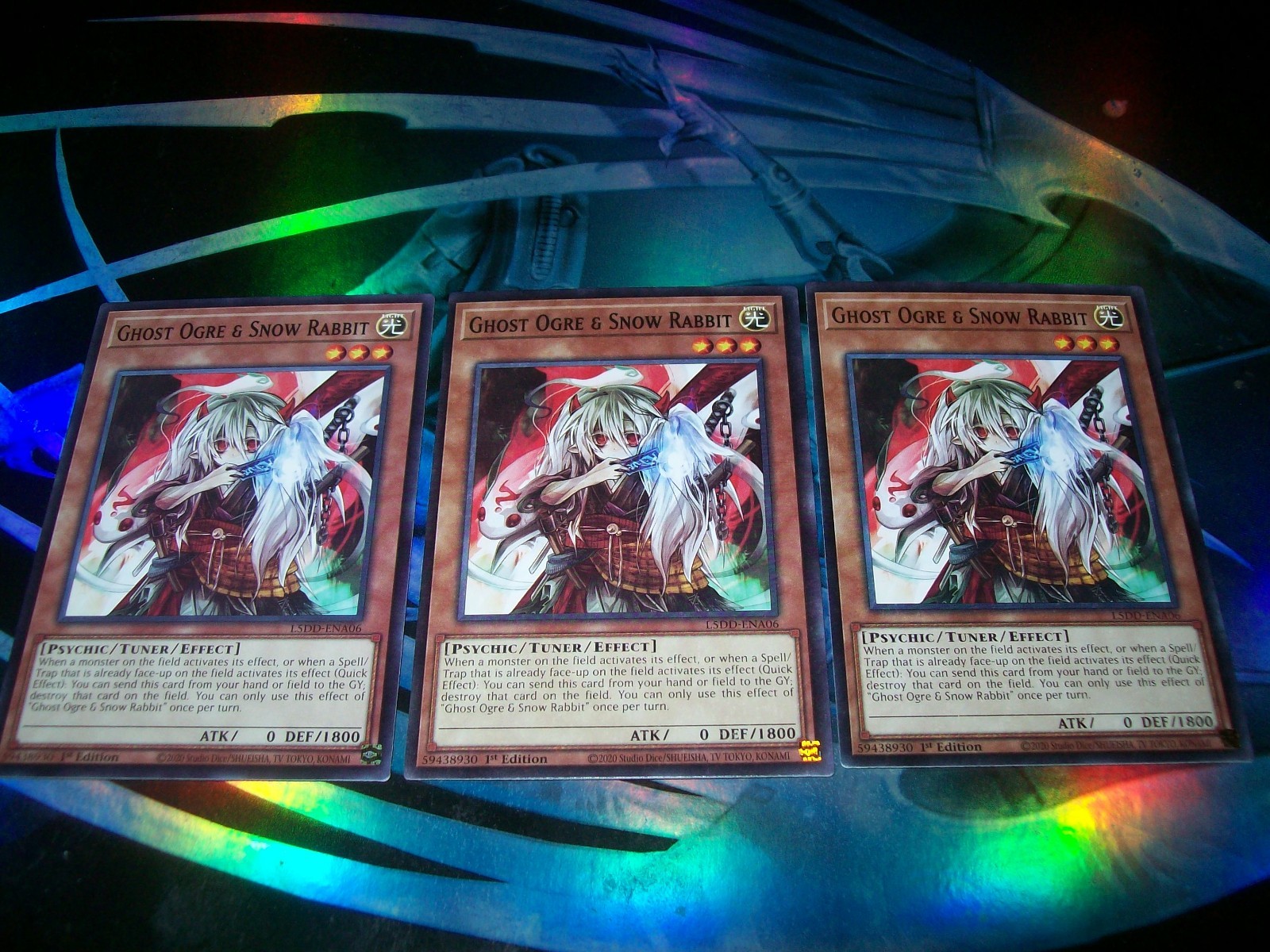 3x Ghost Ogre & Snow Rabbit 1st Edition Common L5DD-ENA06 Yu-Gi-Oh 3x Ghost Ogre & Snow Rabbit 1st Edition Common L5DD-ENA06 Yu-Gi-Oh