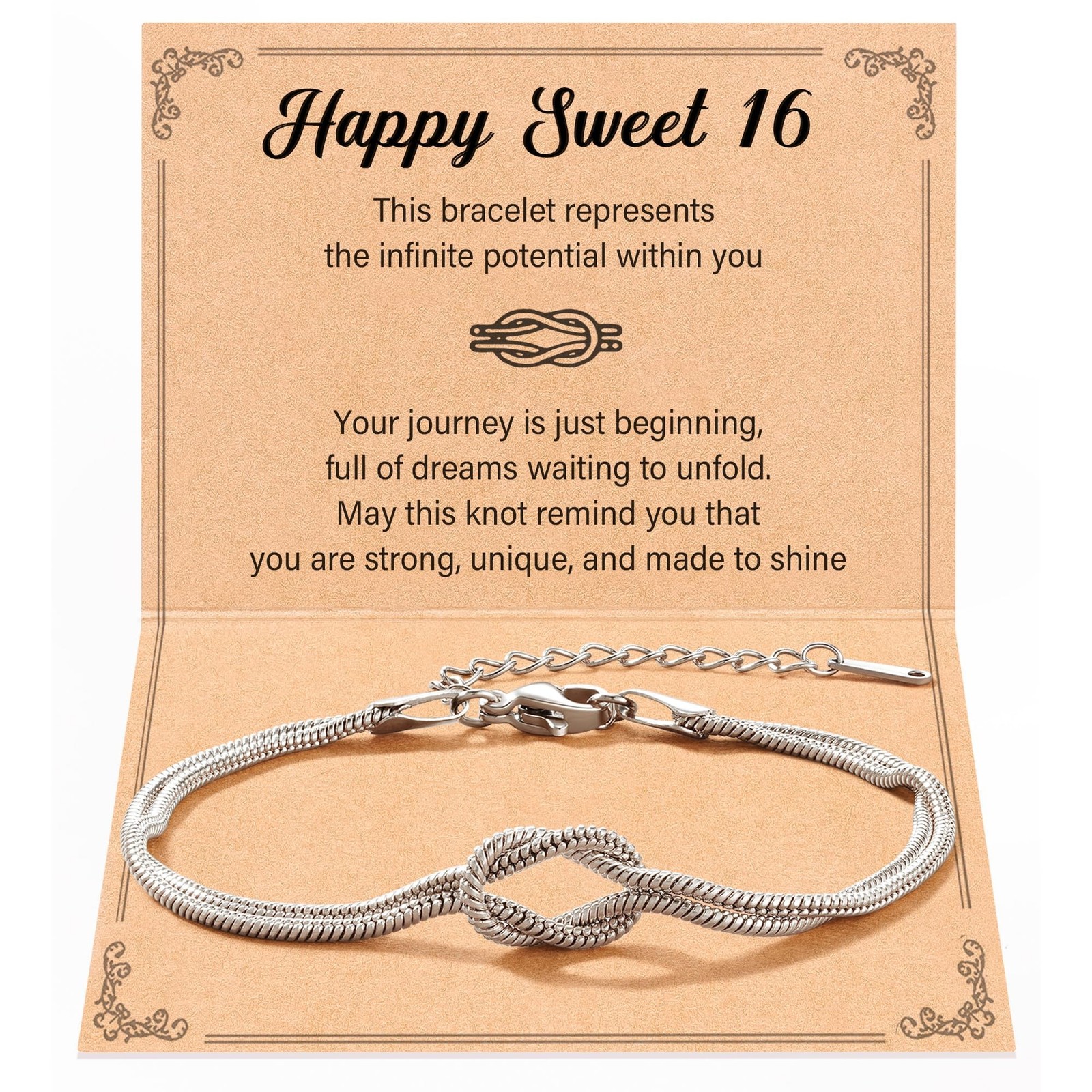 Tarsus Love Knot Bracelet 16th/18th/21st/30th/40th/50th Birthday Gifts | Birt... Tarsus Love Knot Bracelet 16th/18th/21st/30th/40th/50th Birthday Gifts | Birt...