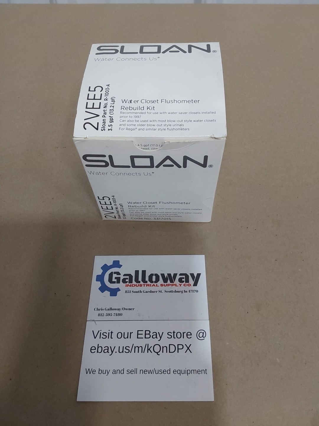 Sloan R1003A Water Closet Flushometer Master Rebuild Kit Toilet 2VEE5 R-1003-A Sloan R1003A Water Closet Flushometer Master Rebuild Kit Toilet 2VEE5 R-1003-A