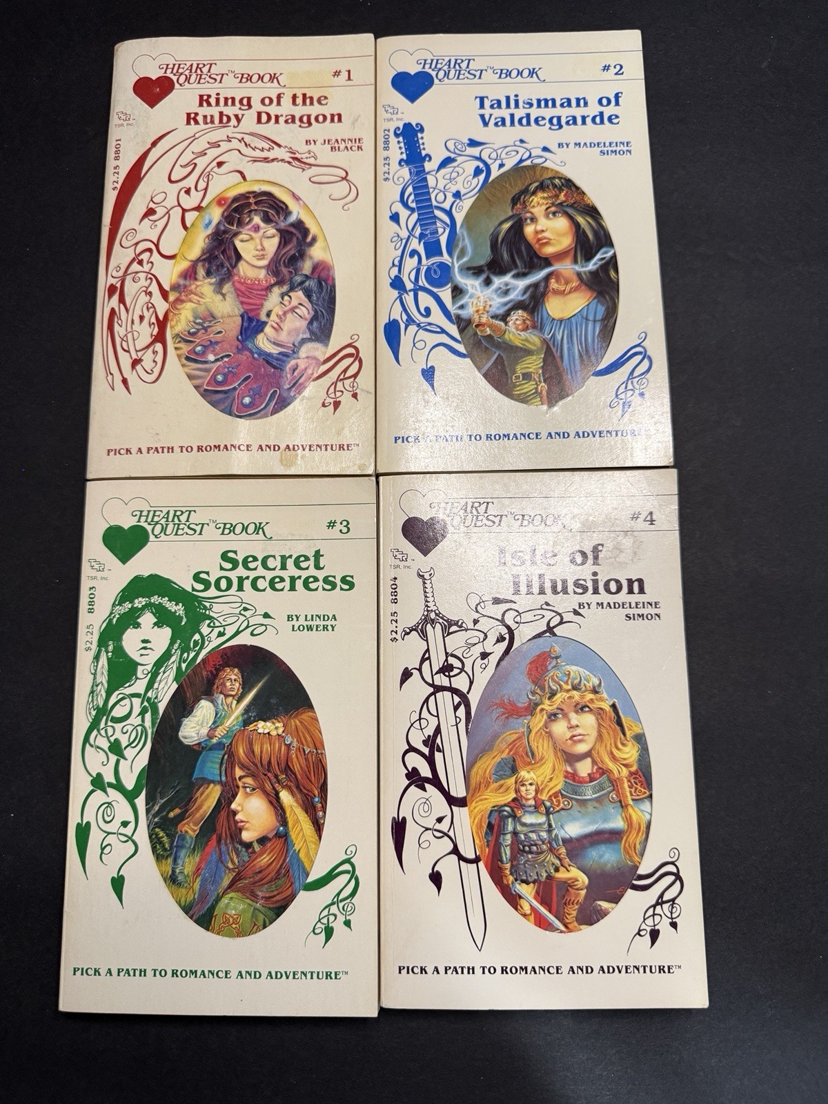 TSR Heart Quest Books 1-4 1st Ed Set Pick A Path Romance Adventure Good Cond.