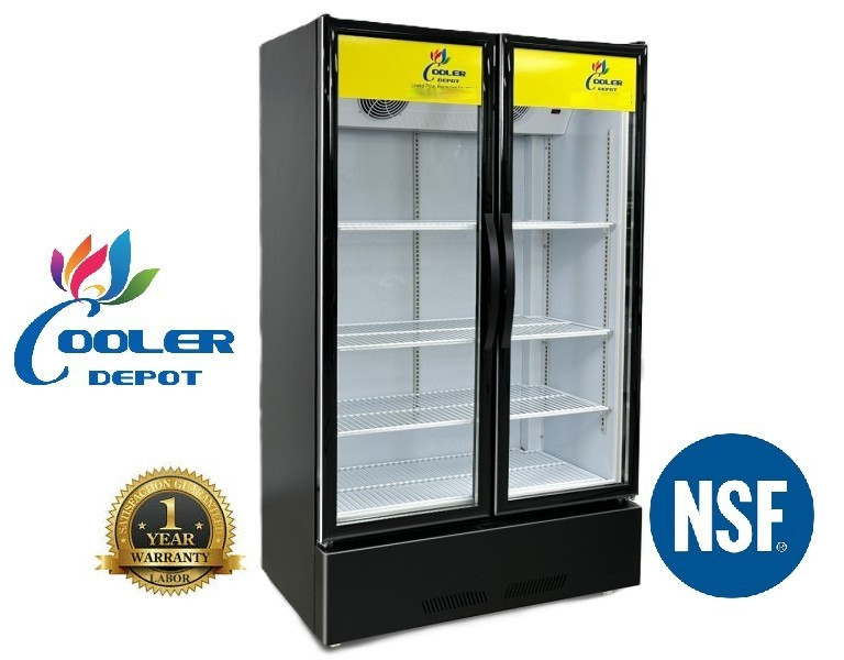 NEW Two Glass Door Refrigerator Cooler Beverage Merchandiser NSF 39\
