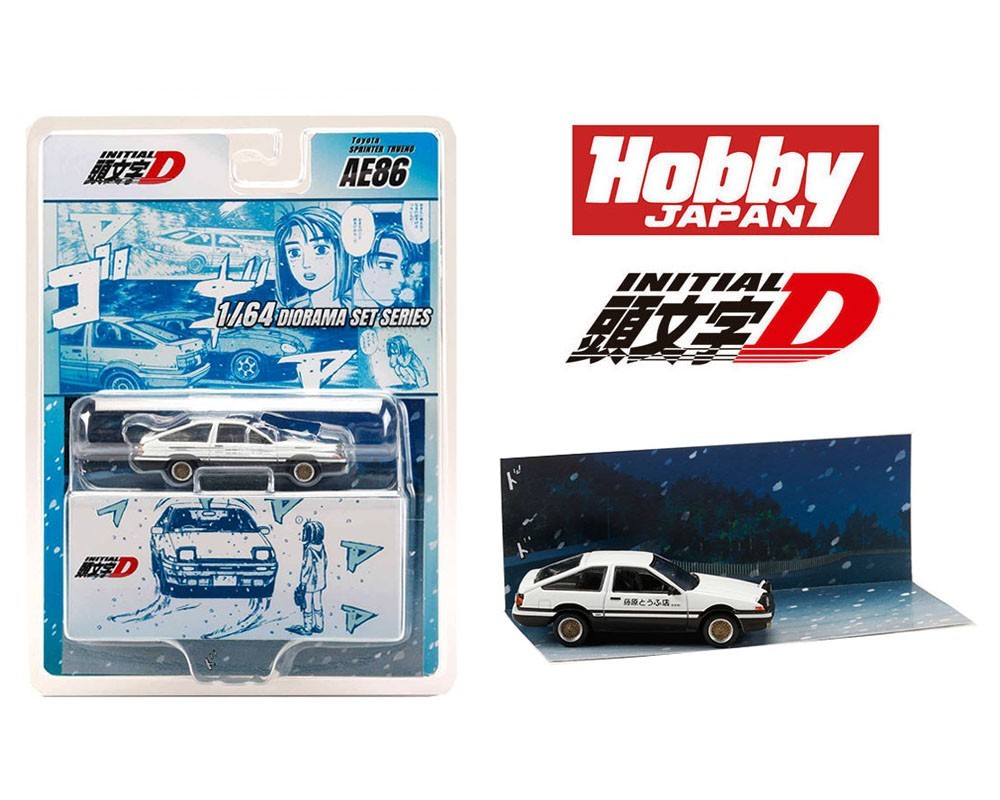 INITIAL D Hobby Japan 1/64 Toyota Sprinter Trueno AE86 Takumi & Natsuki INITIAL D Hobby Japan 1/64 Toyota Sprinter Trueno AE86 Takumi & Natsuki