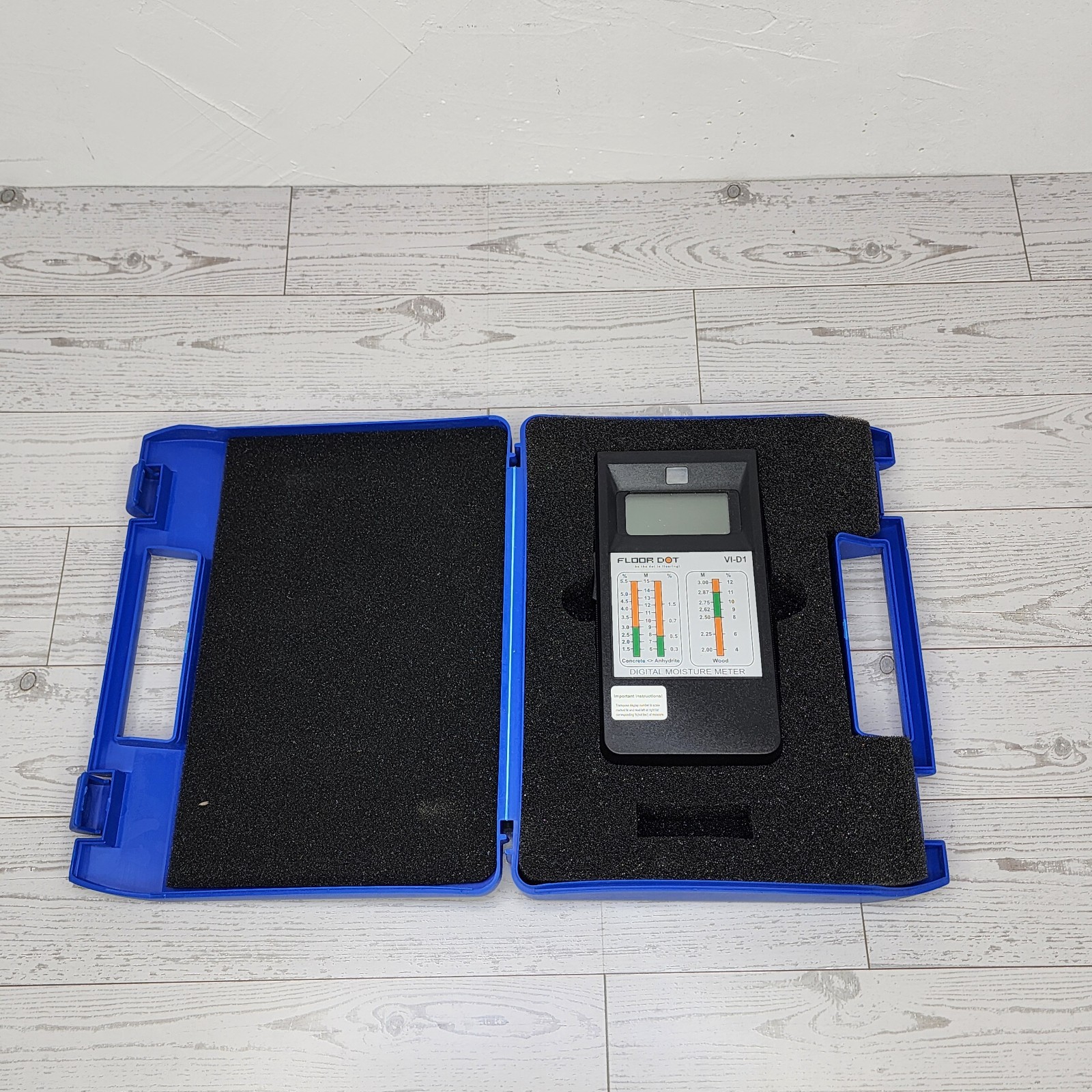 Floor Dot VI-D1 Digital Moisture Meter Concrete Wood Pinless w/ Case Tested