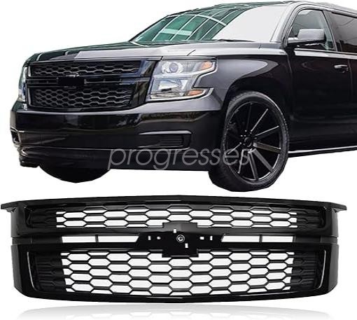 Gloss Black Front Grill Grille Assembly For 2015-2020 Chevrolet Tahoe Suburban Gloss Black Front Grill Grille Assembly For 2015-2020 Chevrolet Tahoe Suburban