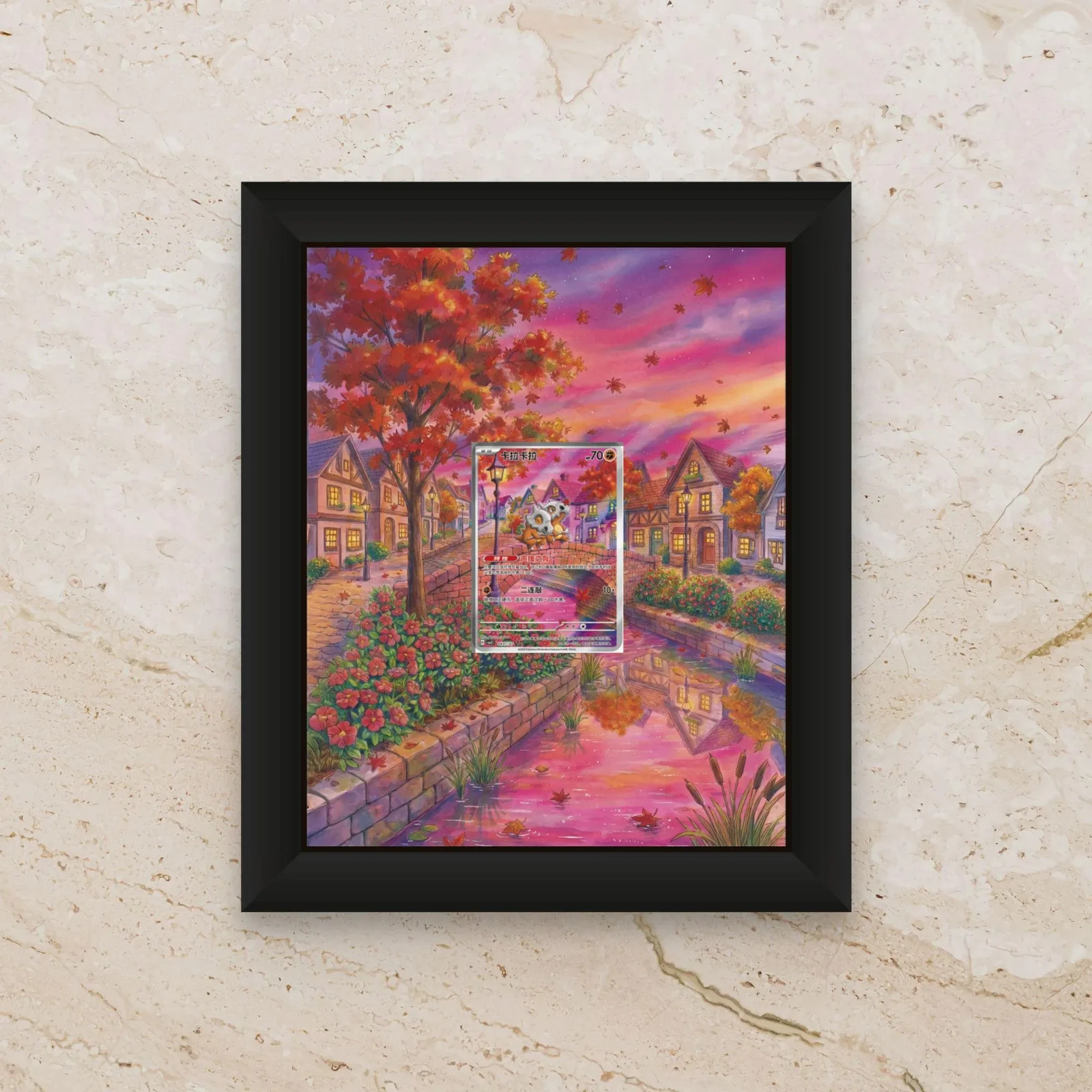 Cubone #407 Display Frame – Gem Pack 3 Pokémon Card Art | 8x10 Frame Raw/Graded