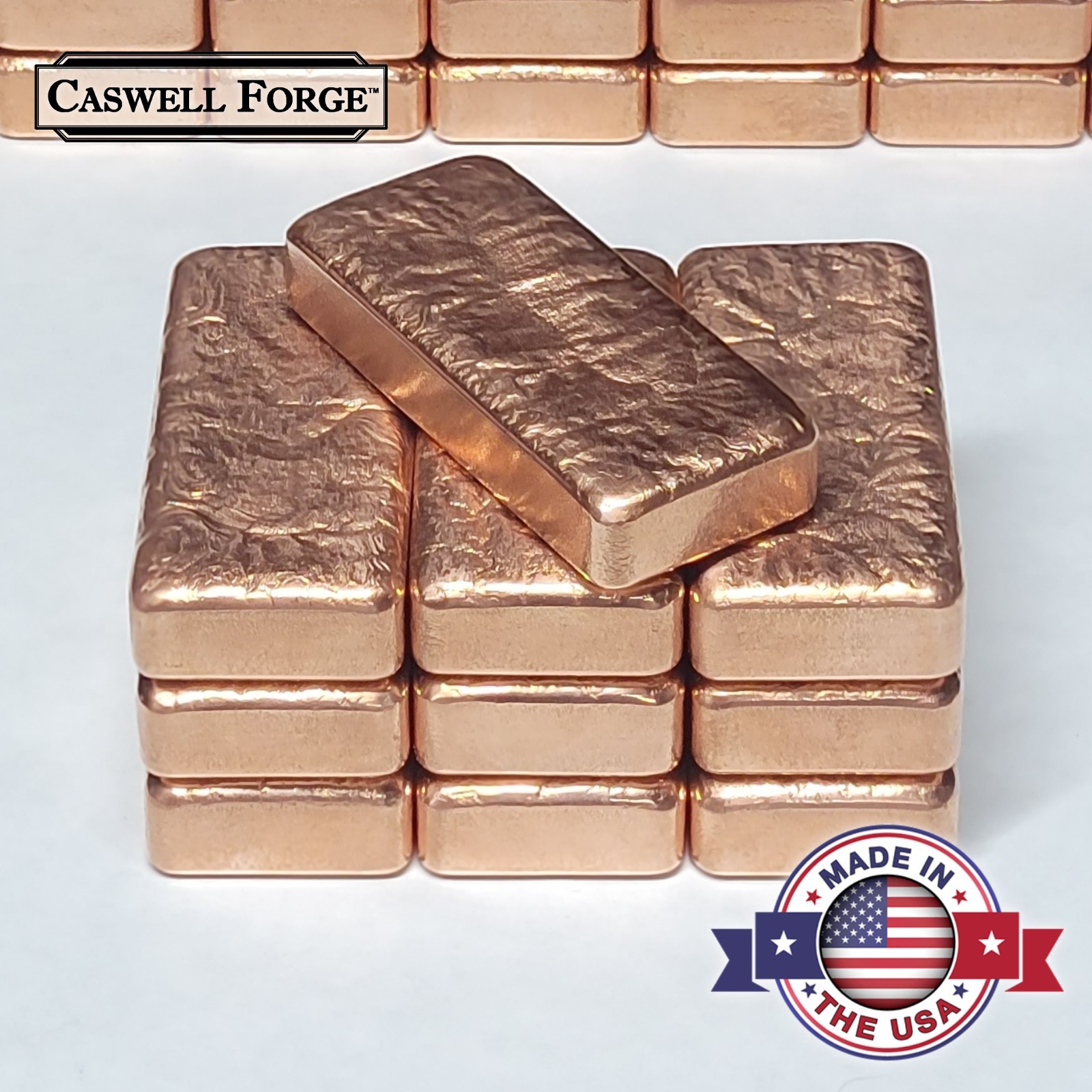 1 lb Hand Poured .999 Pure Copper Bar Ingots