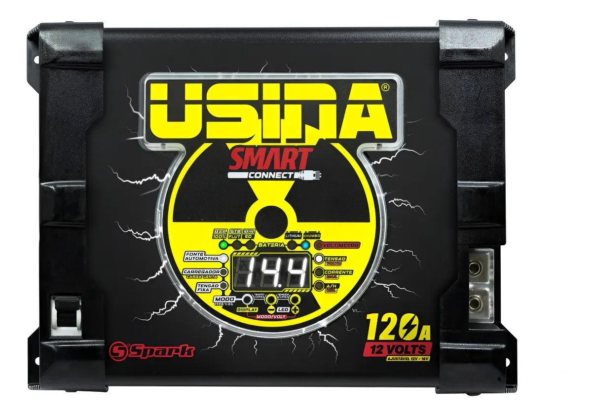 Usina Smart Connect 120A / Digital Bivolt Automotive Power Supply With Voltmeter