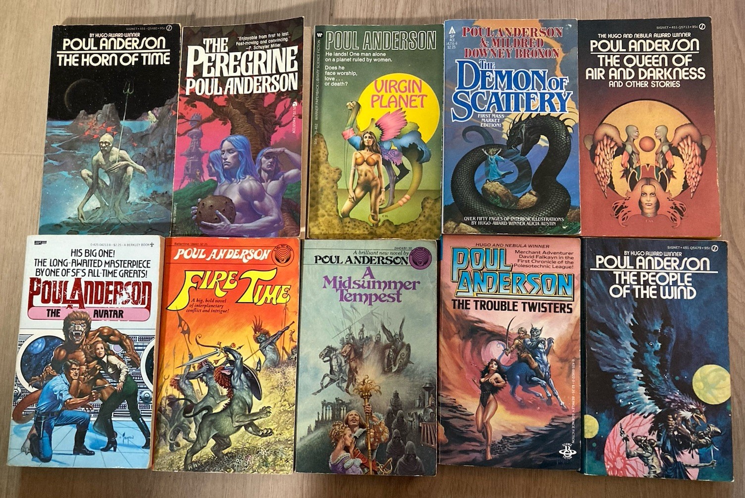 10 Vintage Sci-Fi/ Fantasy Paperbacks by Poul Anderson
