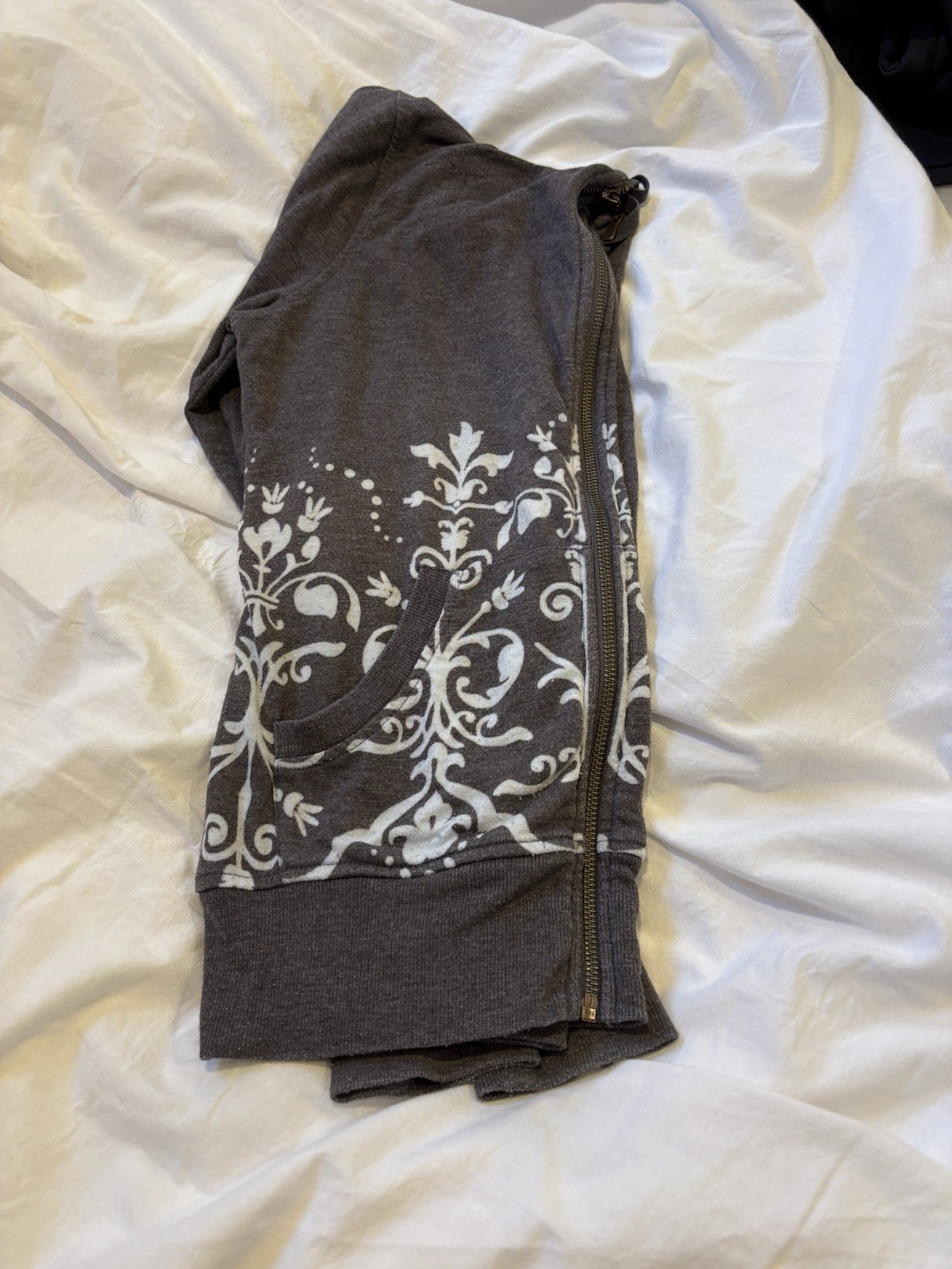 PrAna women’s hoodie size medium with floral embroidery