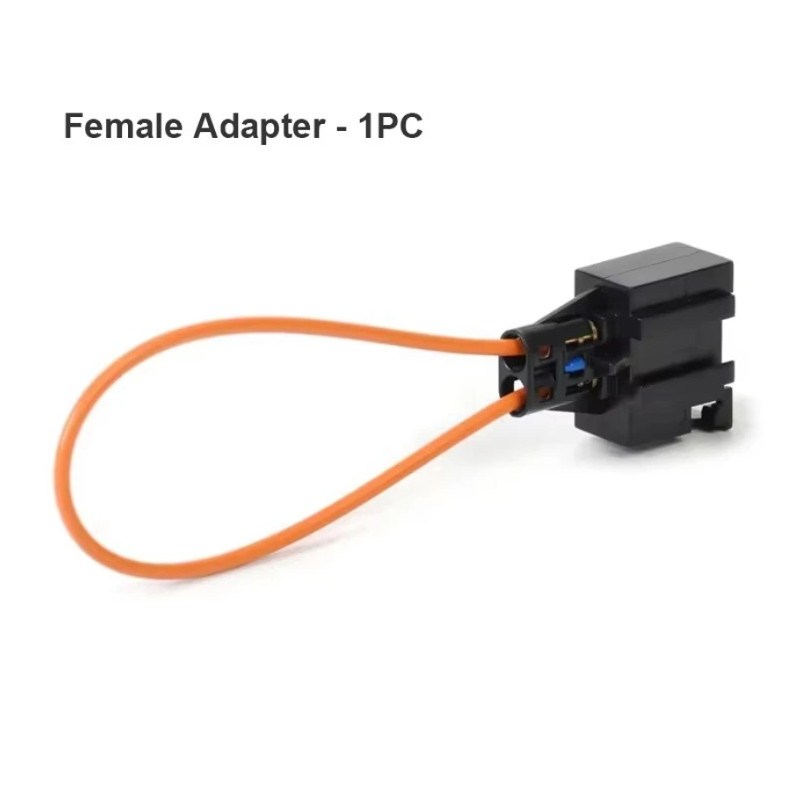 1pc Black  MOST Fiber Optic Loop Bypass Male Female Adapter Kit  Cable Connector