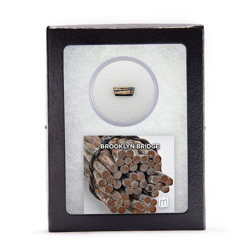Brooklyn Bridge Suspension Cable Collectible Fragment in Riker Display Case