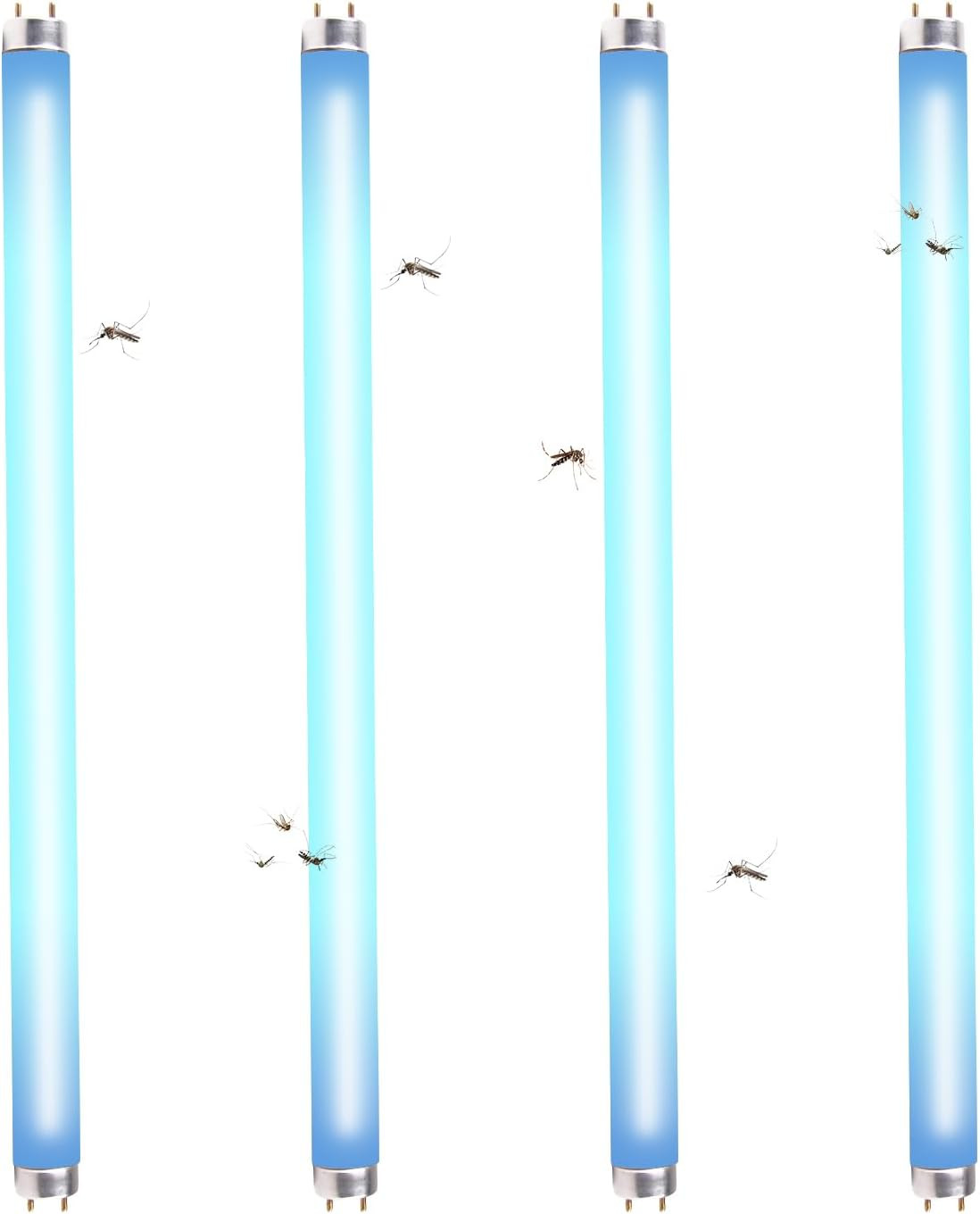 4 Pcs 15W 18 Inch Replacement UV Bulb F15T8/BL UVA 365Nm Fluorescent Light Bulbs