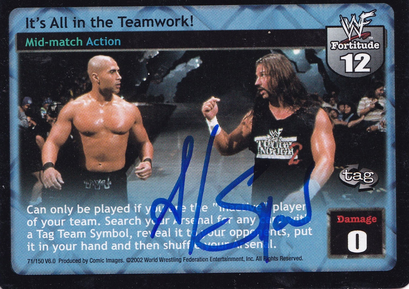 Al Snow Signed 2002 Comic Images WWF Raw Deal SummerSlam Card #71 WWE Maven RC