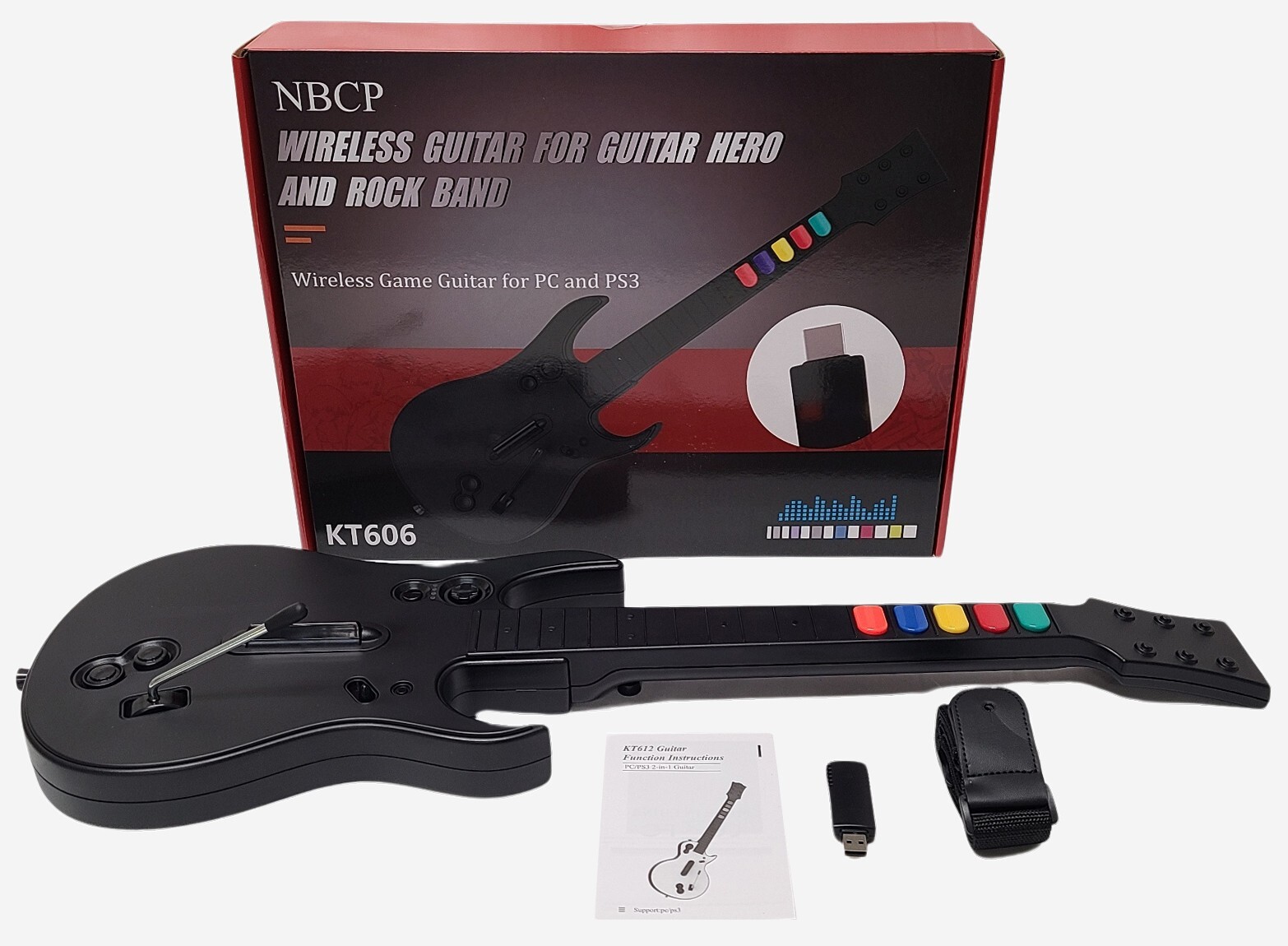 NEW Wireless Guitar Controller for PC CLONE HERO & PS3 Rock Band 3 2 1 Beatles NEW Wireless Guitar Controller for PC CLONE HERO & PS3 Rock Band 3 2 1 Beatles