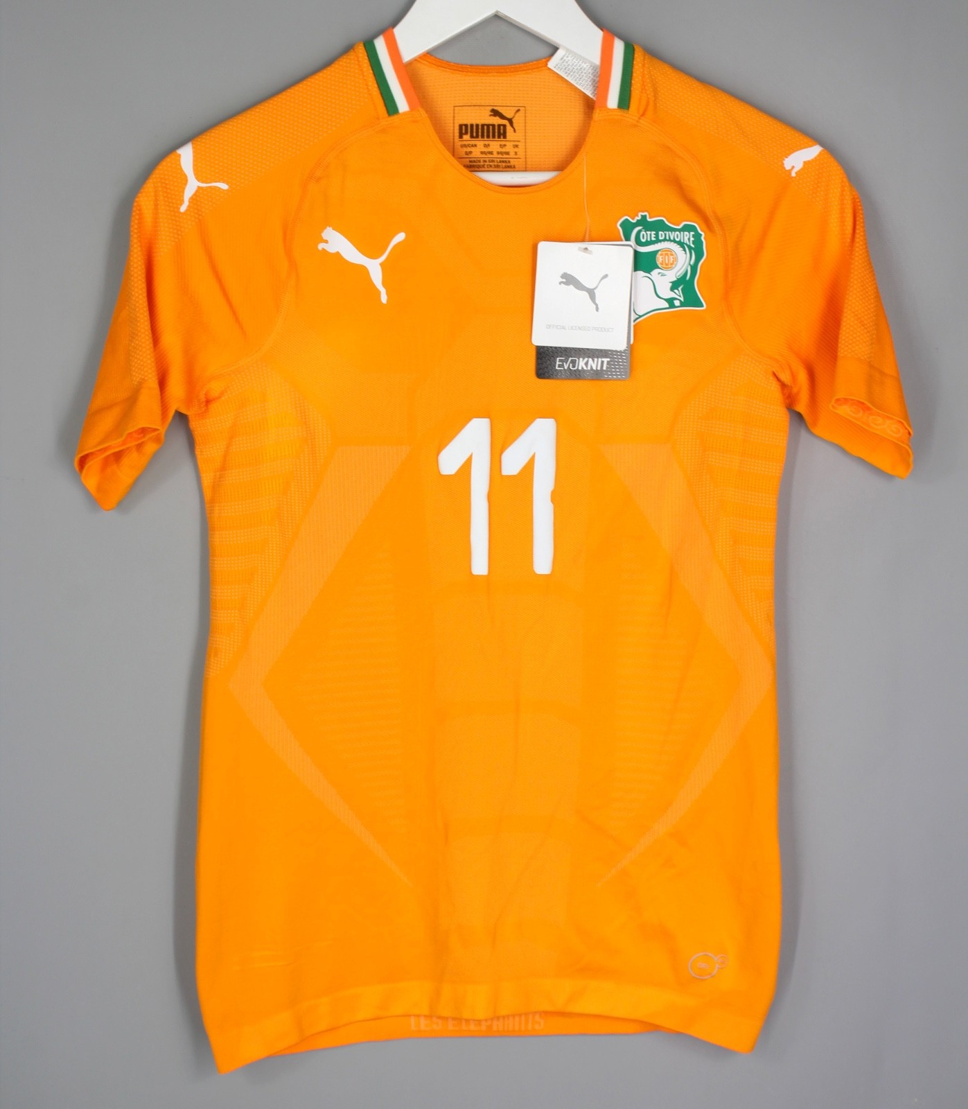 BNWT IVORY COAST 2018 2019 HOME SHIRT JERSEY D\'IVOIRE PLAYER ISSUE #11 DROGBA