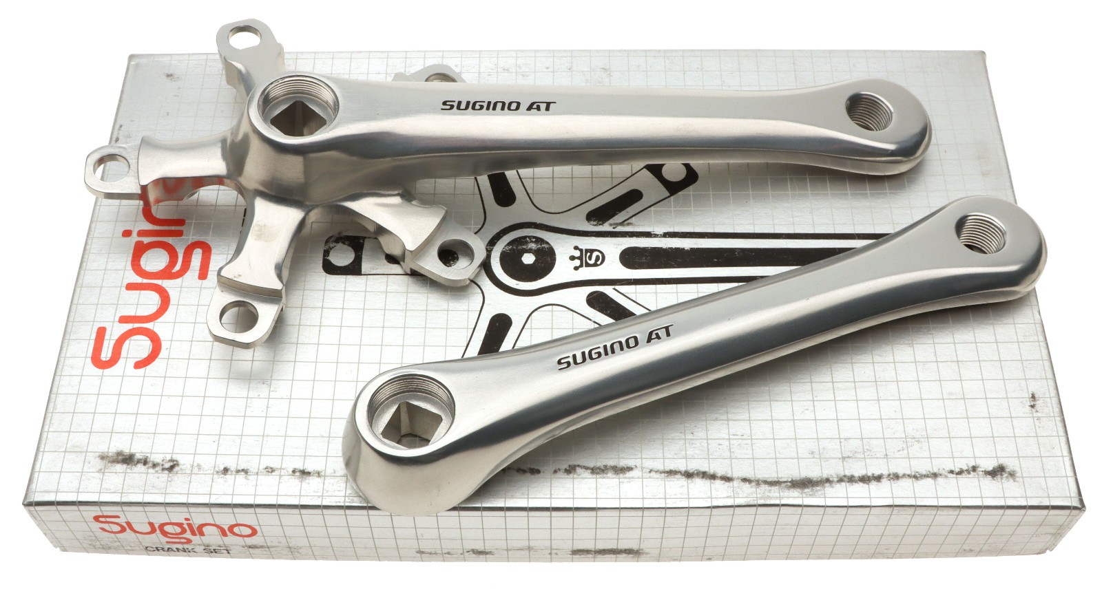 Sugino Aero Tour AT Crankset 170mm Silver No Chainrings NOS NEW Vintage