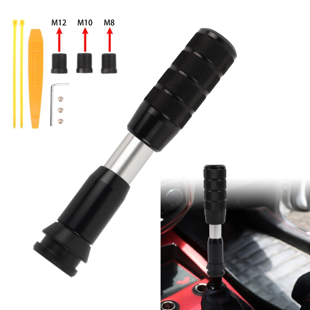 Universal JDM Black Aluminum Automatic Gear Stick Shift Knob Shifter Lever Head Universal JDM Black Aluminum Automatic Gear Stick Shift Knob Shifter Lever Head