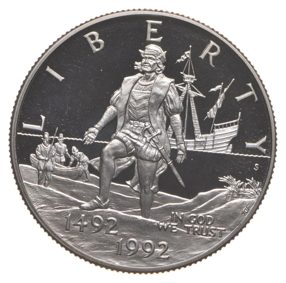 1992-S Proof Columbus Commemorative Half Dollar Clad 50c Coin Collectible Gem