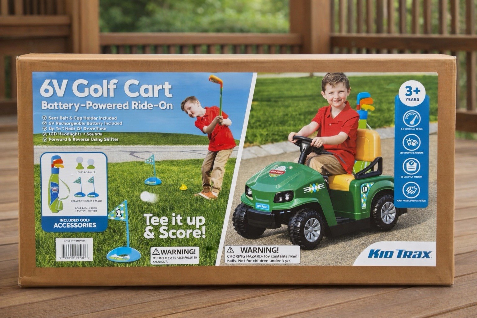 Kid Trax Flybar 6V Golf Cart Battery Powered Ride-On Includes Golf Clubs & Balls Kid Trax Flybar 6V Golf Cart Battery Powered Ride-On Includes Golf Clubs & Balls
