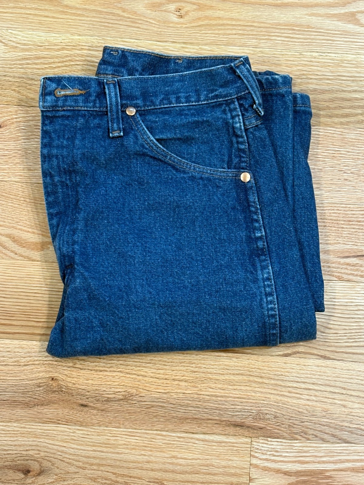 Womens Wrangler 14MWZG Pro Rodeo High Waisted Blue Jeans Size 9x34