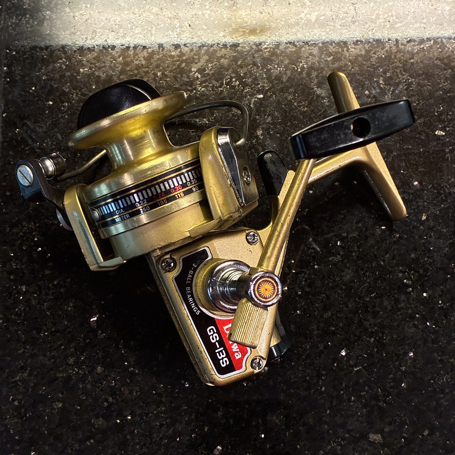 Vintage Daiwa GS-13S Gold Series Spinning Fishing Reel Made In Japan