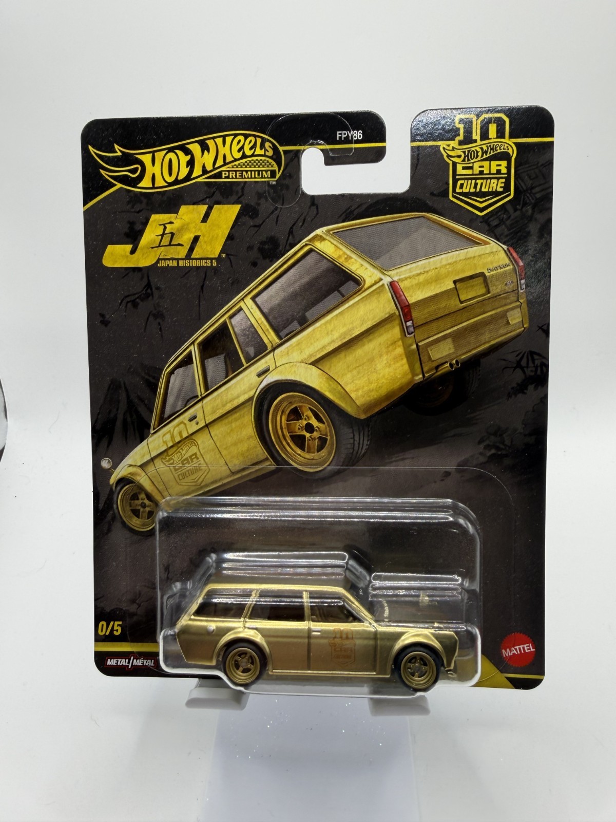 HOT WHEELS CAR CULTURE JAPAN HISTORICS 5 GOLD CHASE DATSUN 510 WAGON