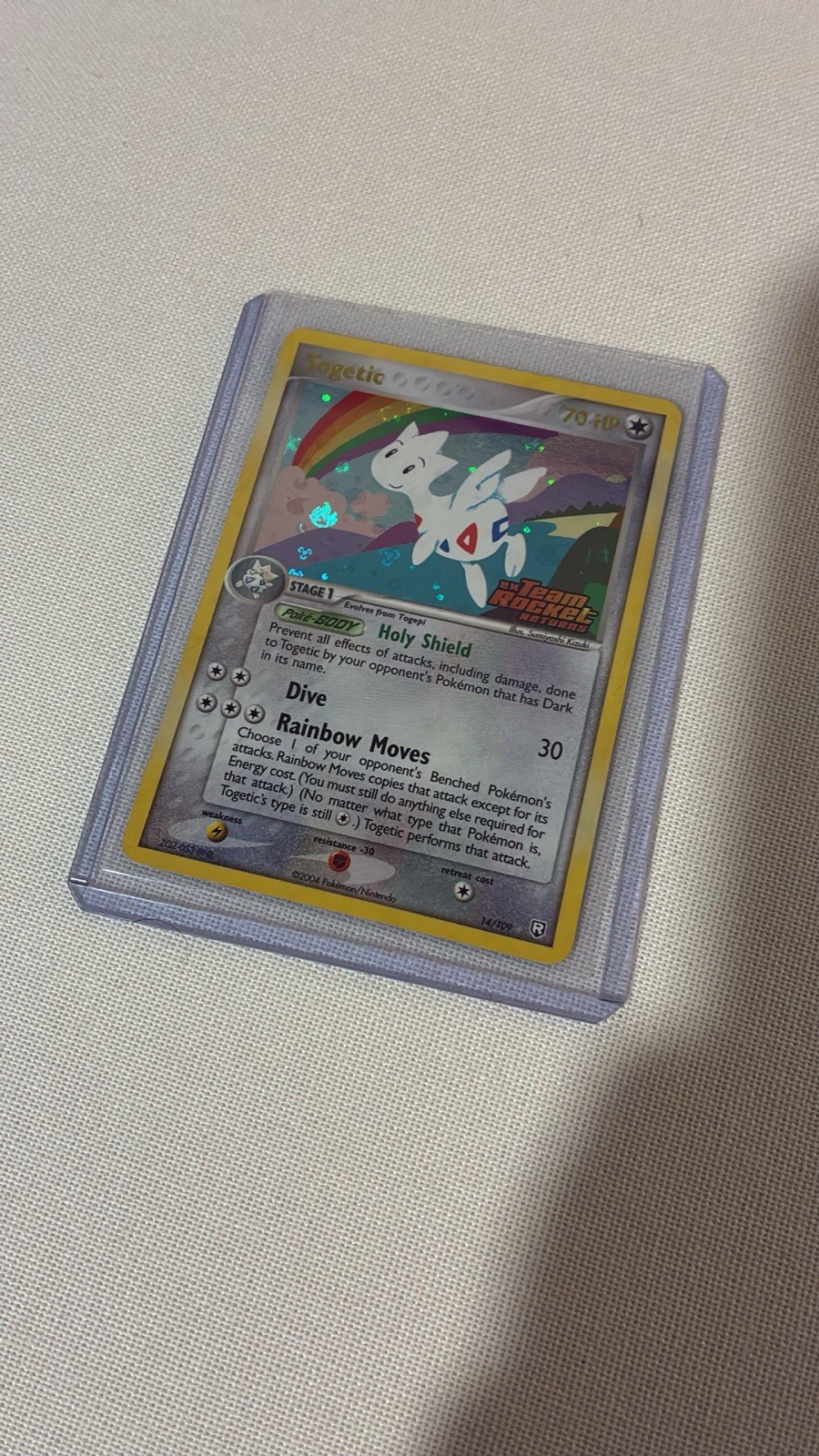 Togetic 14/109 EX Team Rocket Returns Rare Holo Pokemon TCG English 2004 *SWIRL* Togetic 14/109 EX Team Rocket Returns Rare Holo Pokemon TCG English 2004 *SWIRL*