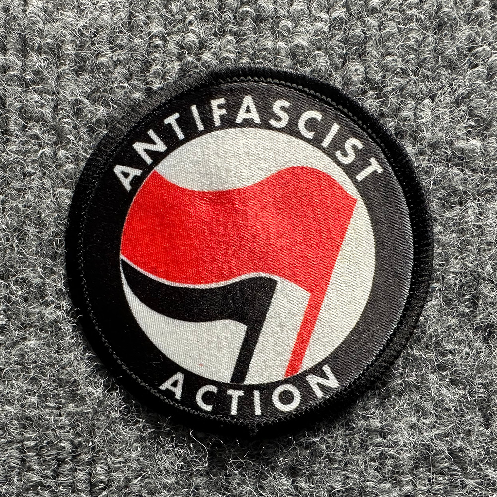 Anti-Fascist Morale Patch Hook & Loop Euro English Antifa Logo