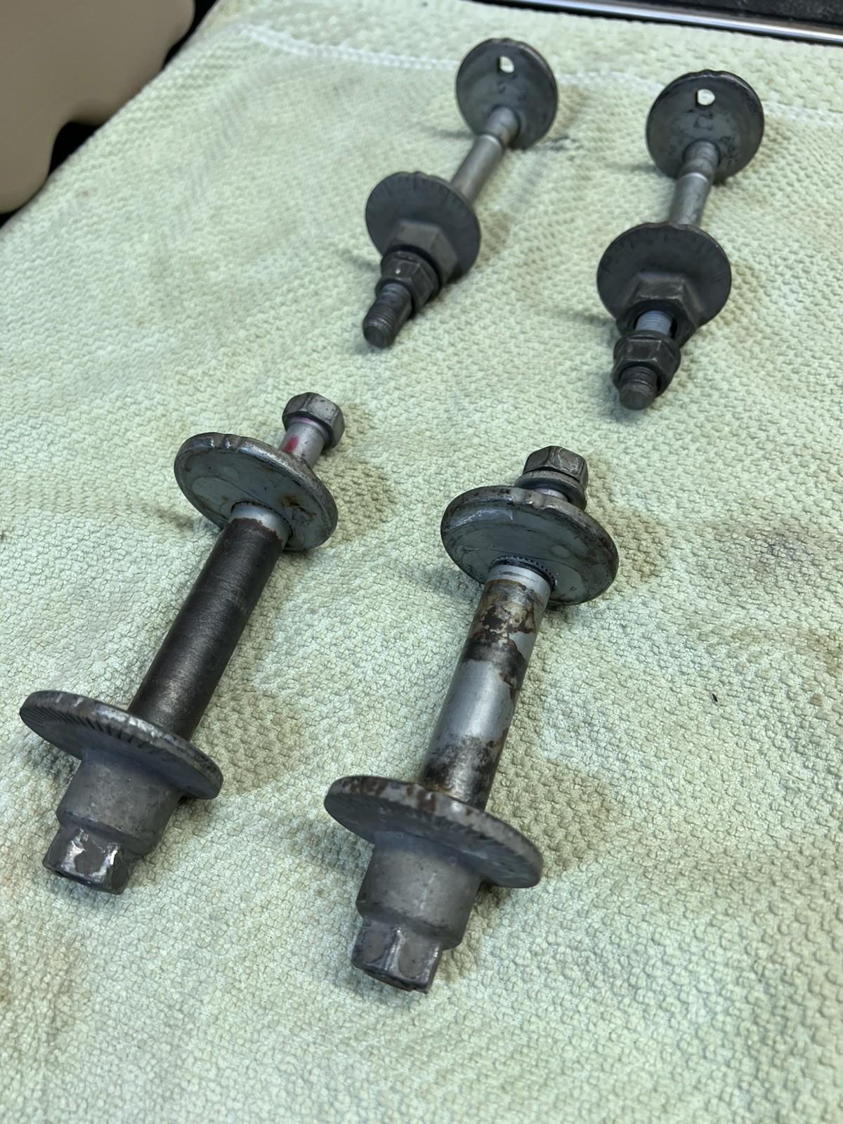 2003-2009 Lexus GX470 front lower control arm eccentric adjustment bolts OEM 2003-2009 Lexus GX470 front lower control arm eccentric adjustment bolts OEM