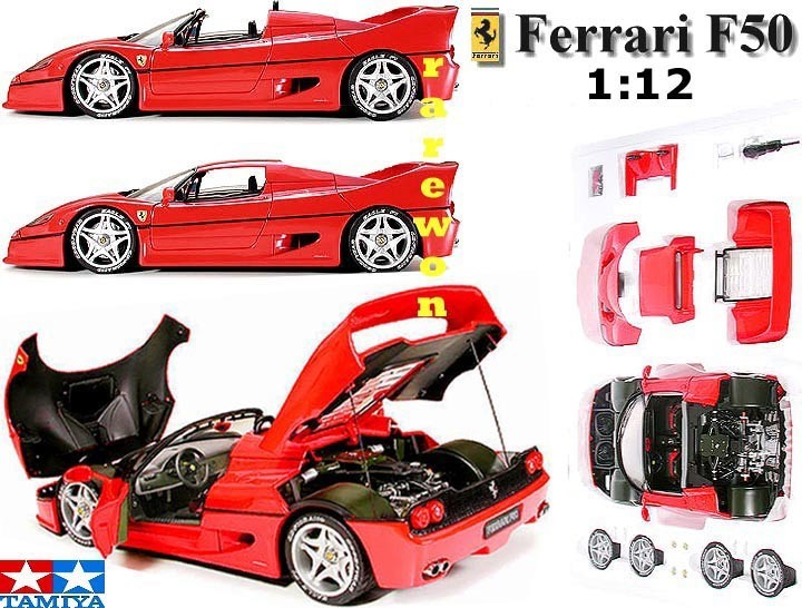 1997 Red❤️FERRARI F50 Semi Assembled Tamiya 1/12 Diecast🏎️Model BOXED