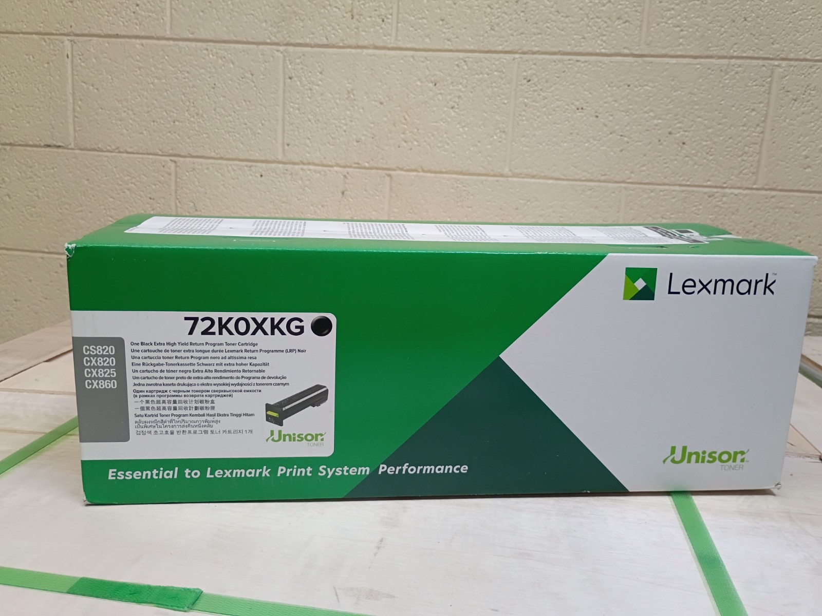 Lexmark 72K0XKG High Yield Black Toner CS820 CS821 CS822 CS823 Genuine Sealed Lexmark 72K0XKG High Yield Black Toner CS820 CS821 CS822 CS823 Genuine Sealed
