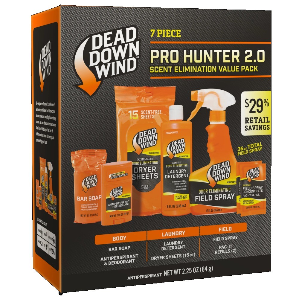 Dead Down Wind 2.0 7-Piece Kit Complete System of Scent Elimination for Body Dead Down Wind 2.0 7-Piece Kit Complete System of Scent Elimination for Body