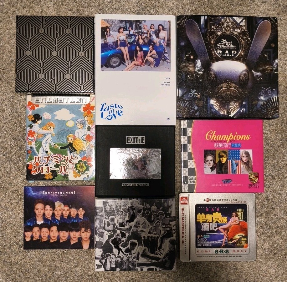 Lot Of 9 Assorted Kpop Albums Complete W Inserts/ Stickers. Auto Lot Of 9 Assorted Kpop Albums Complete W Inserts/ Stickers. Auto