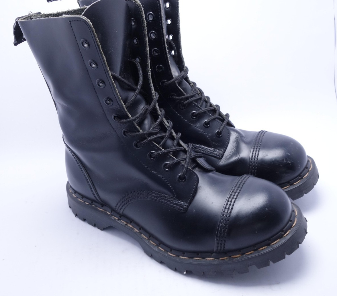 Gripfast Boots Mens Size 10 US 9 EU Black Leather Cap Toe Combat Made England