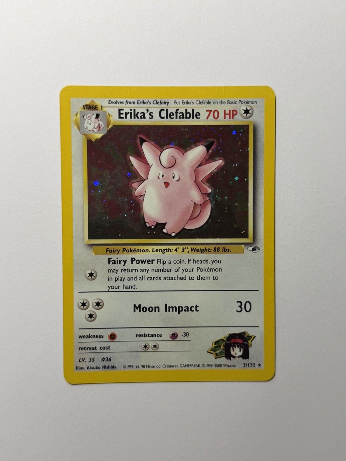 Erika's Clefable 003/132 Gym Heroes Holo
