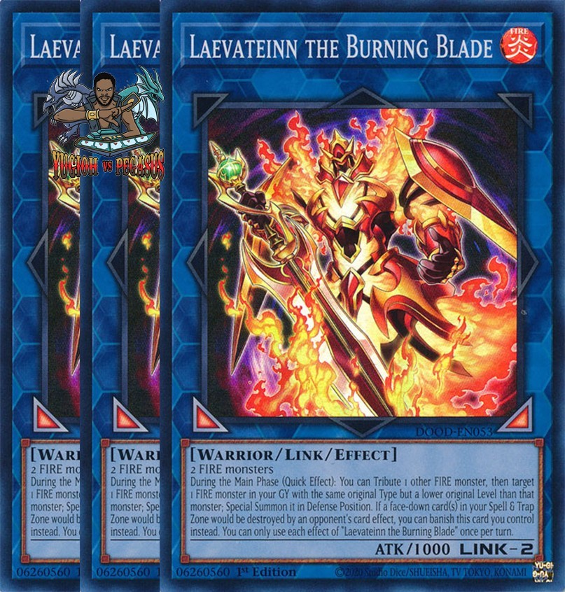 Yugioh 3x Laevateinn the Burning Blade DOOD-EN053 Super Rare 1st Ed NM