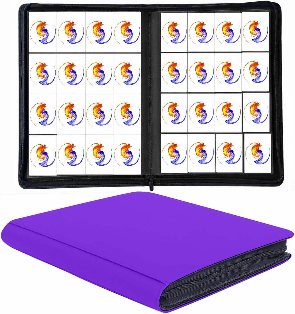 Premium 1664 Cards Capacity Binder, 16 Pocket Ringless Side-Loading Trading Card