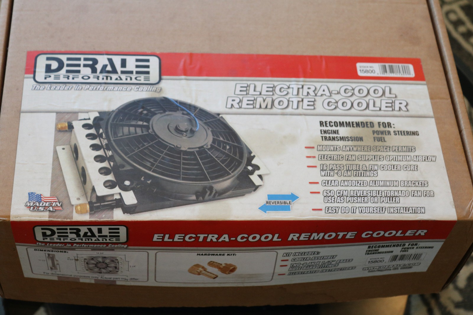 Derale Electra-Cool Remote Cooler 15800 Derale Electra-Cool Remote Cooler 15800