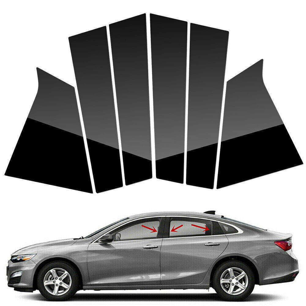 Fits 2016-2021 Chevrolet Malibu Door Trim Pillar Posts Black Cover Decorations