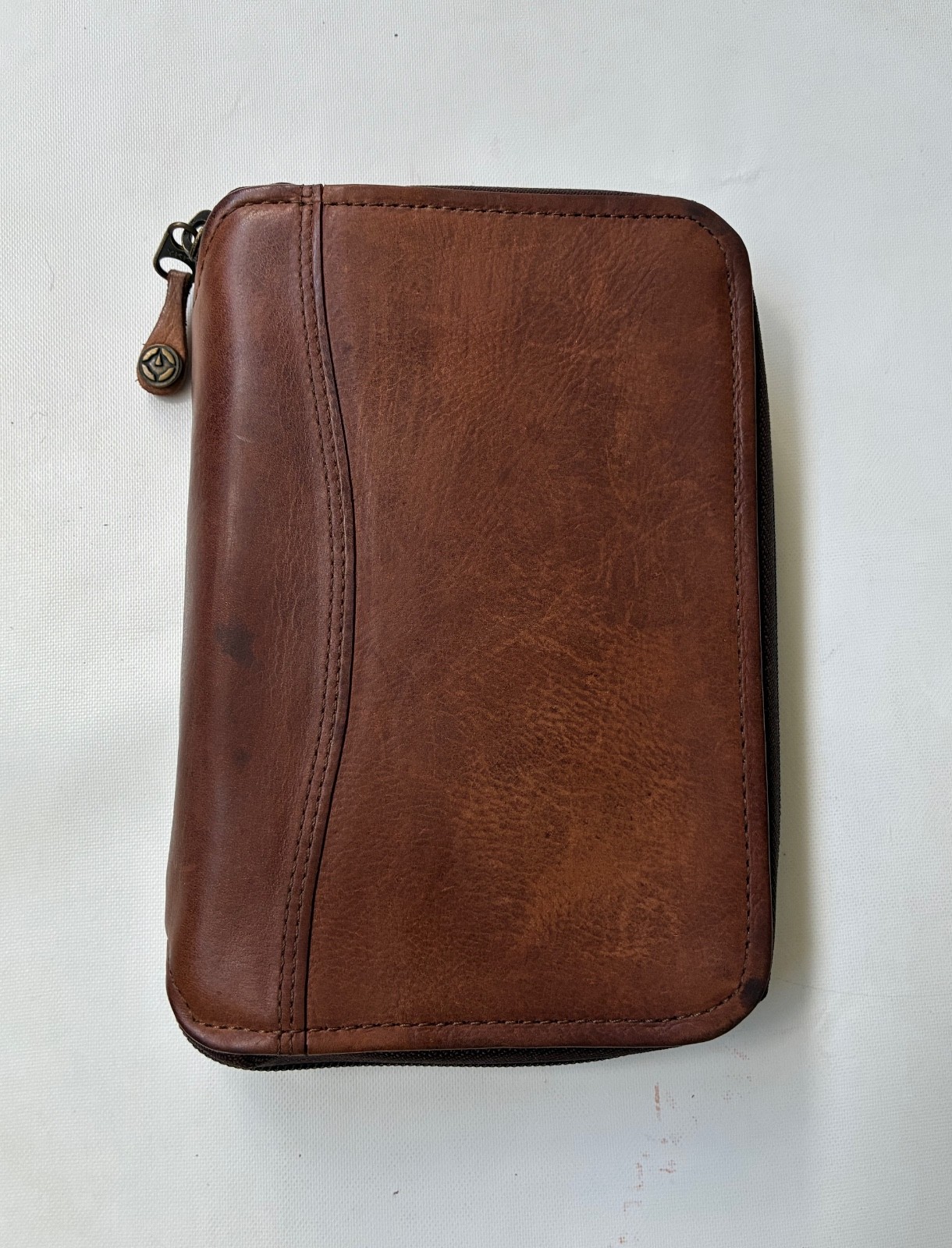 Franklin Covey 6 Ring Full Zip Planner  Brown Leather Plus Extras