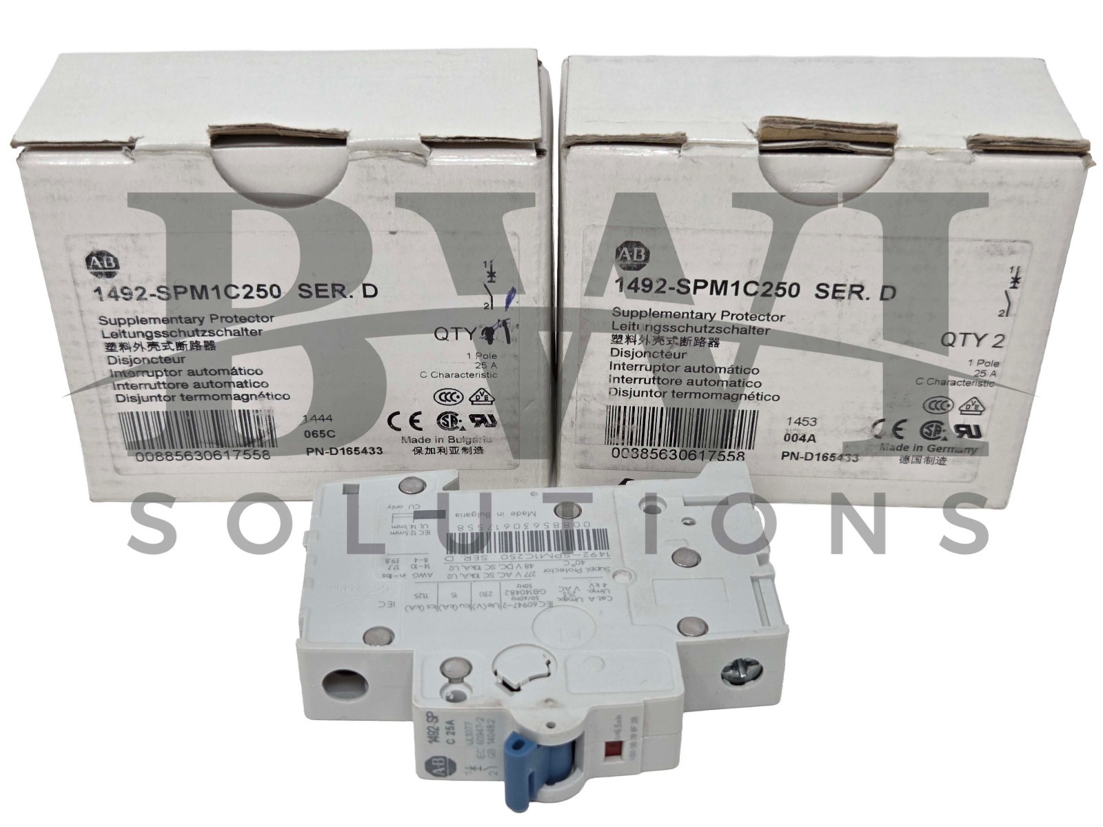 NEW Allen Bradley 1492-SPM1C250 /D Supplementary Protector 1492SPM1C250 Lot of 3