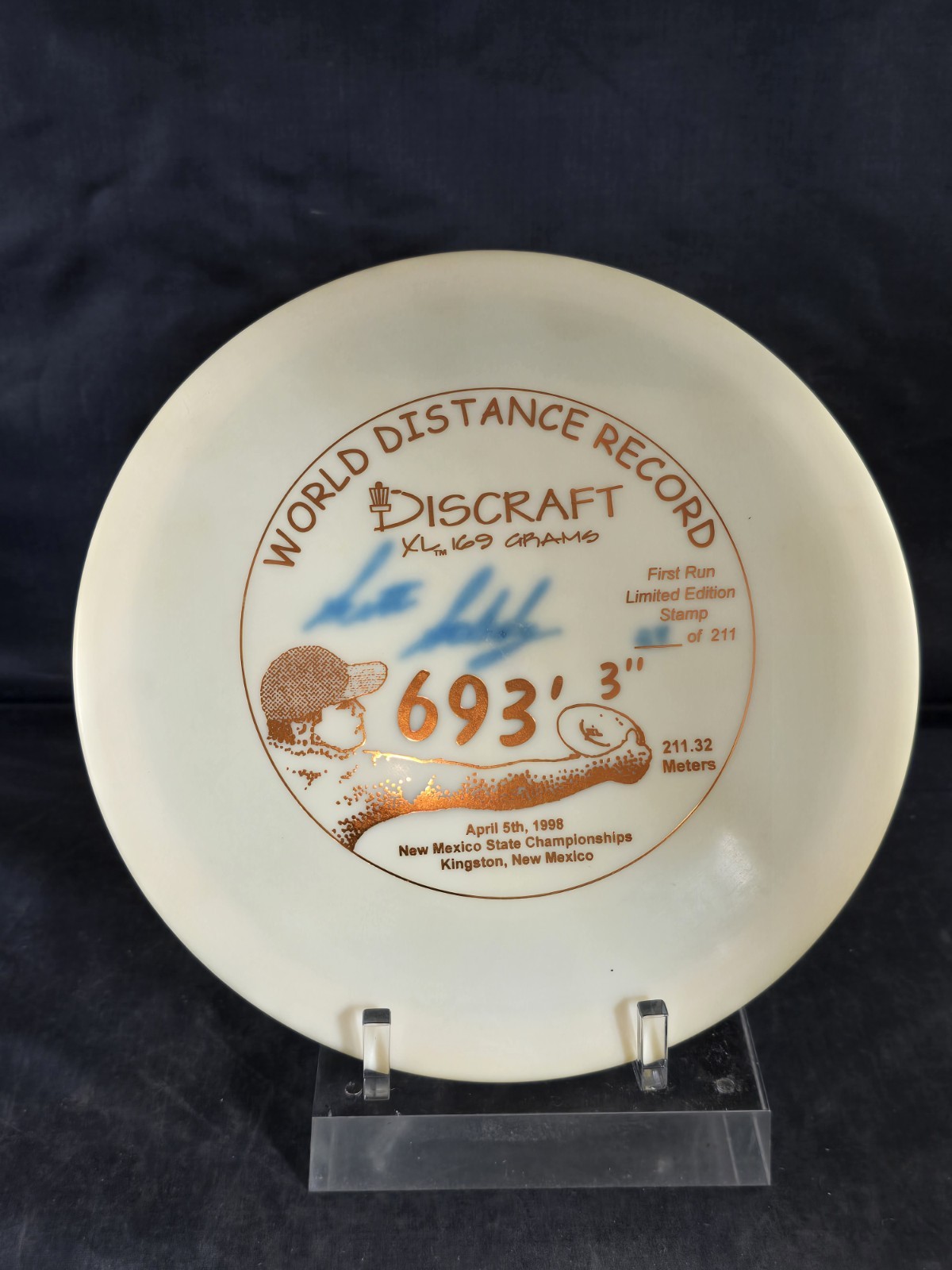 PFN Discraft 169g XL – World Distance Record 693' 3” Stamp - Scott Stokely - NEW