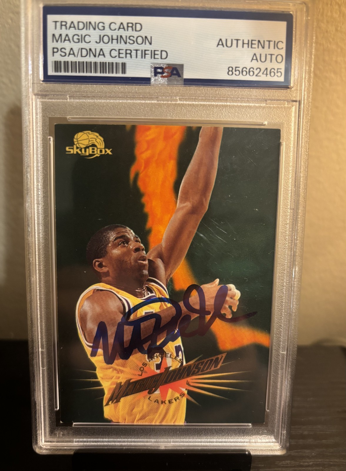 1995-96 Skybox Premium #301 Magic Johnson PSA/DNA Certified AutoLakers