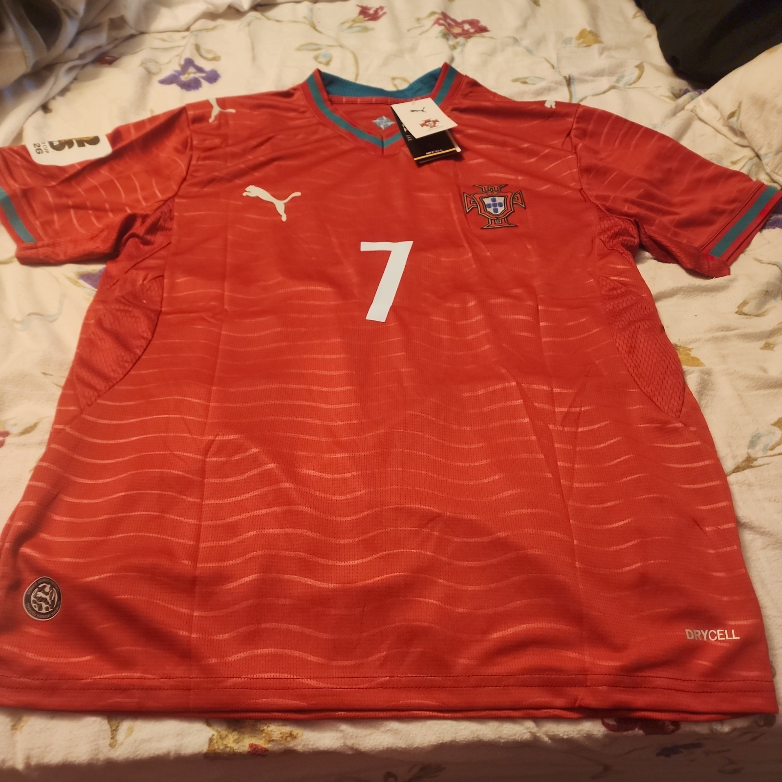 PUMA Portugal Cristiano Ronaldo #7 National Soccer Jersey Red Mens L NWT