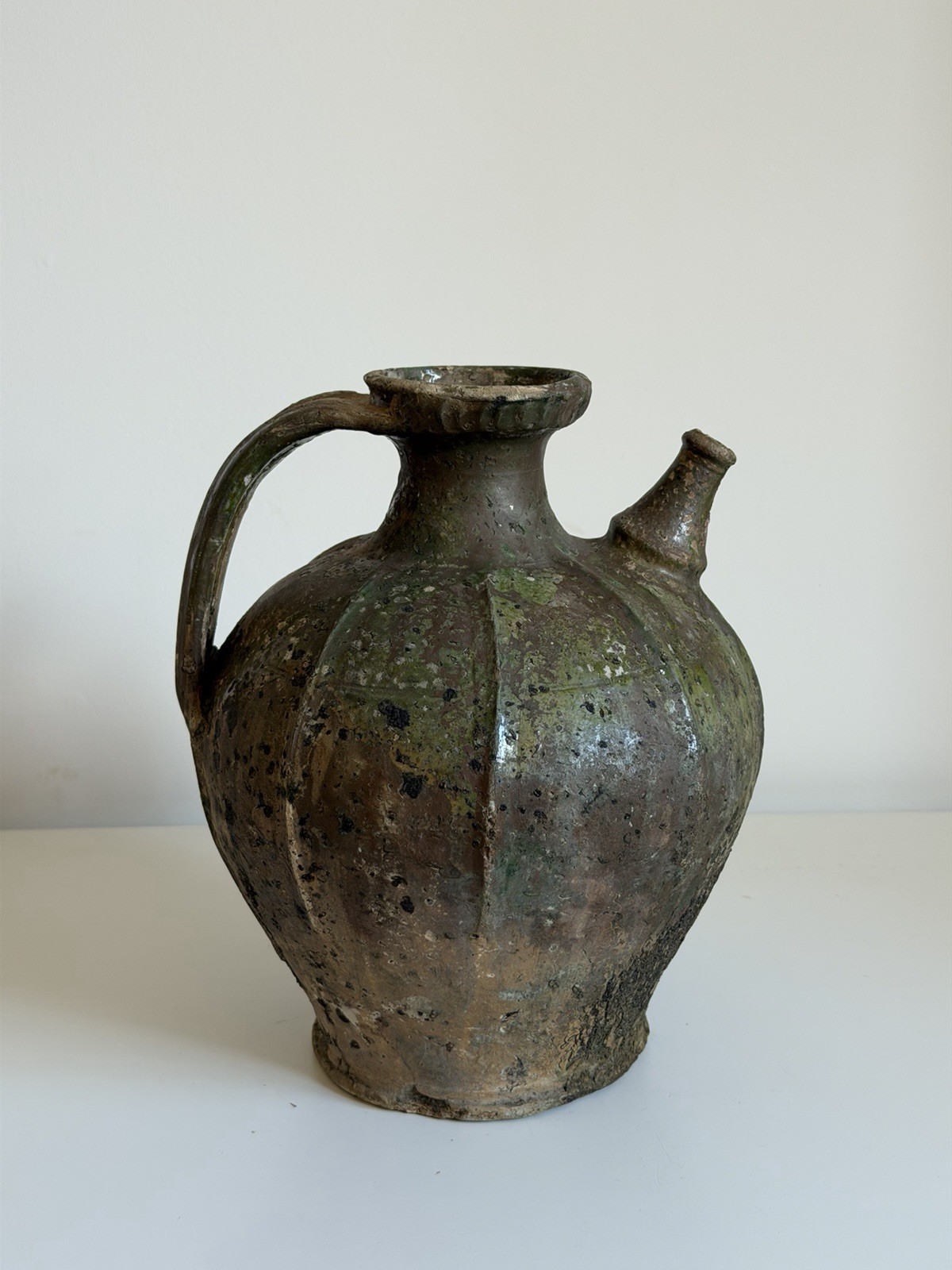 Rare French Walnut Oil Jar Rare French Walnut Oil Jar