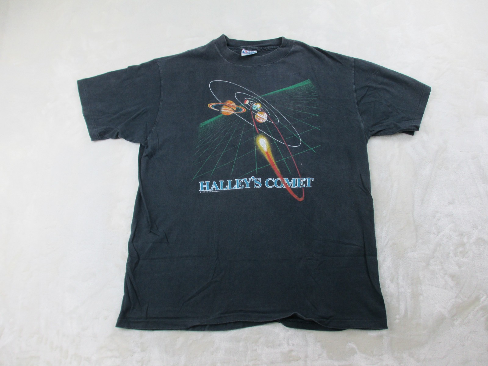 VINTAGE Halley\'s Comet Shirt Mens Extra Large Black Galaxy Space Stars 1985* VINTAGE Halley\'s Comet Shirt Mens Extra Large Black Galaxy Space Stars 1985*