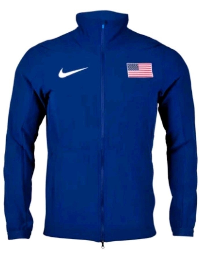 Nike USA International Team Pro Elite Blue Size 2XLT Track Jacket CV0293-492