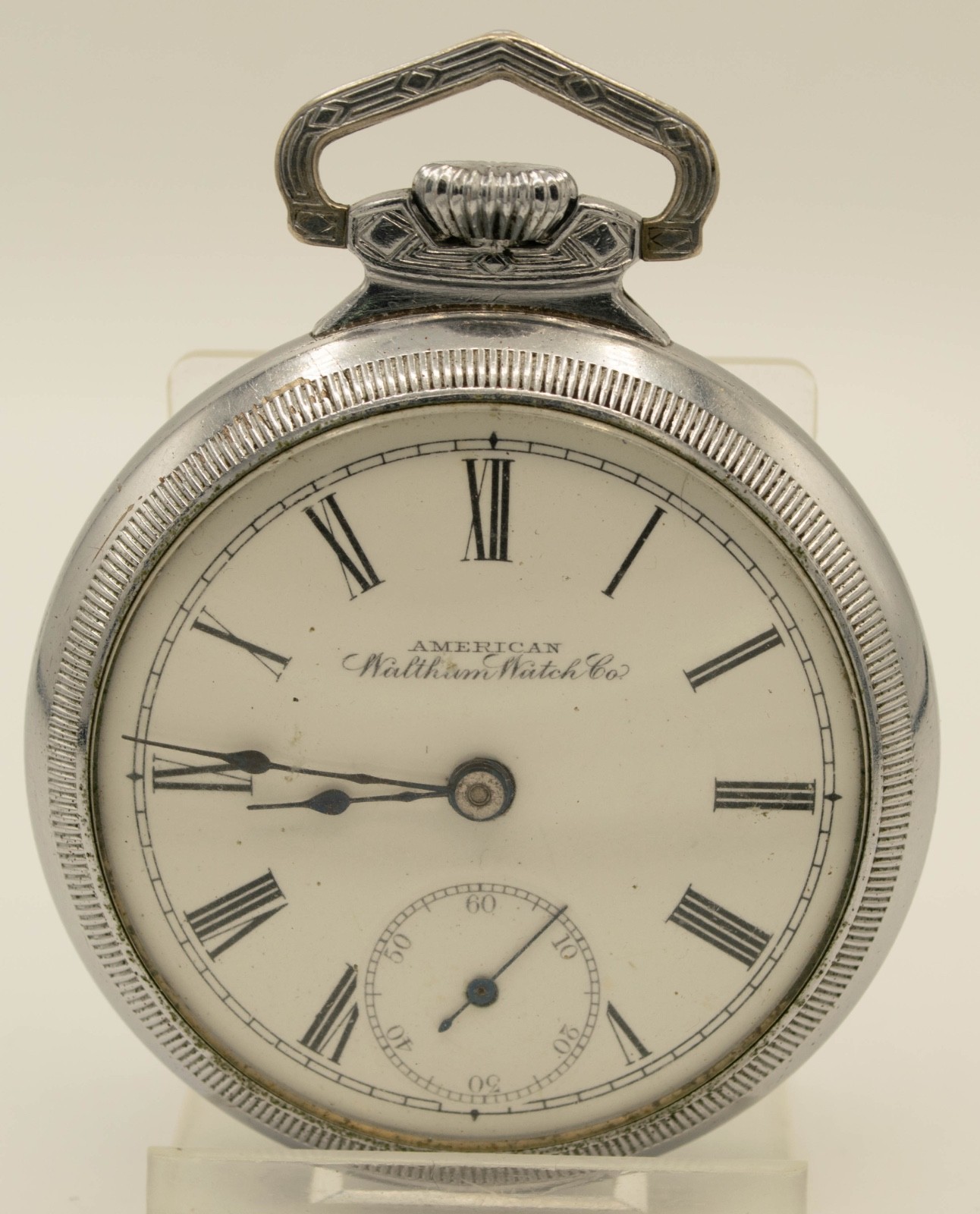 Vintage 1897 Waltham Sterling 18s 7J Pocket Watch Fancy Case Running