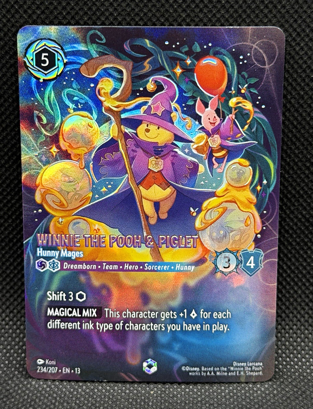 DAMAGED Disney Lorcana TCG Winnie the Pooh & Piglet 234/207 Foil DAMAGED Disney Lorcana TCG Winnie the Pooh & Piglet 234/207 Foil